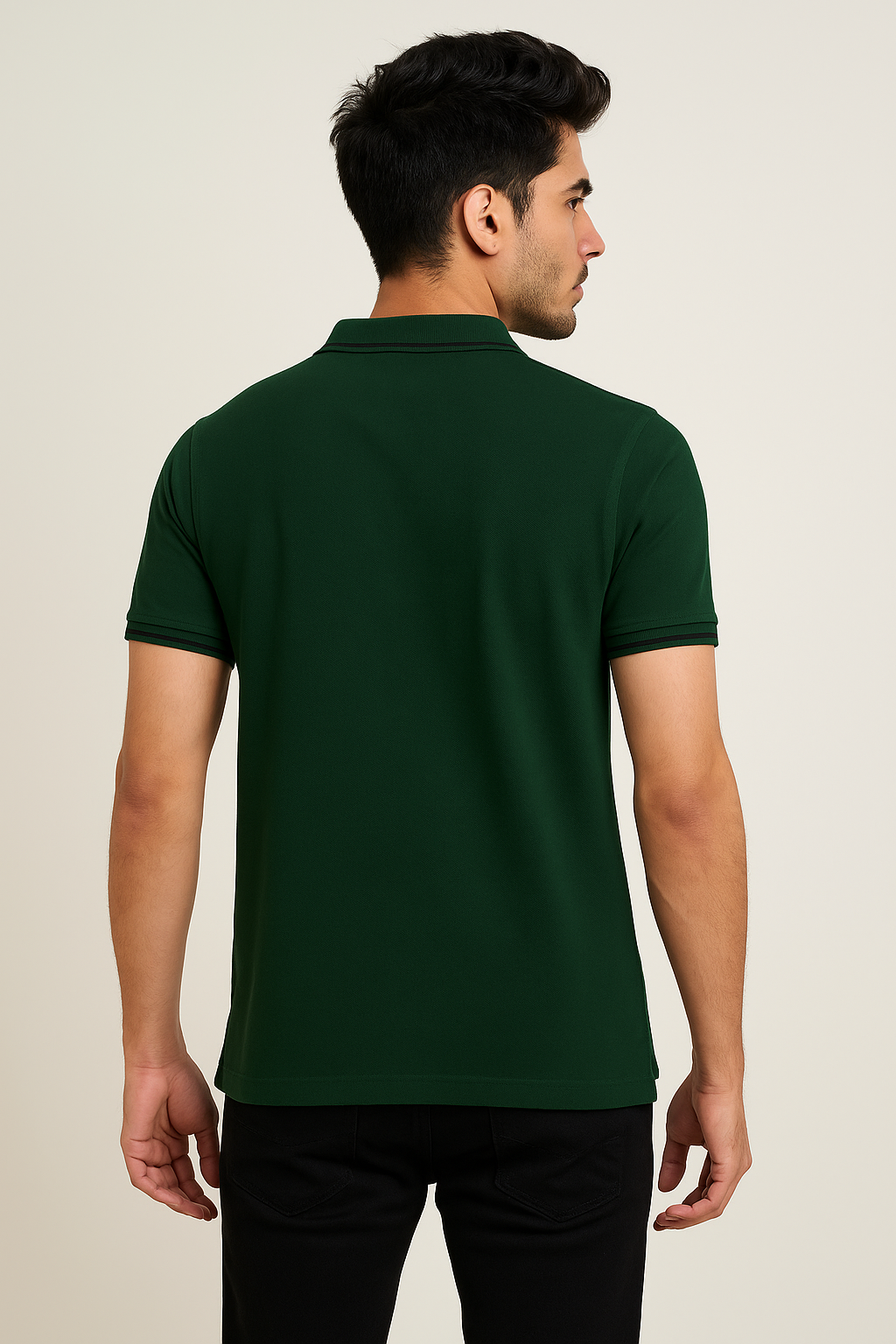 MossGreen Slim Fit Polo T-Shirt
