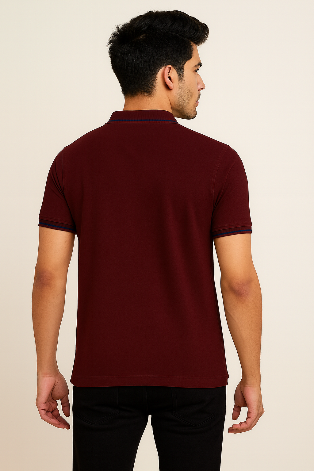 Maroon Slim Fit Polo T-Shirt