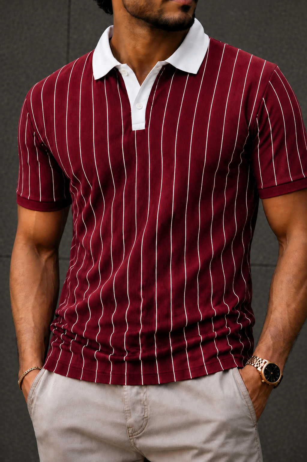7Colors Deep Crimson Polo Tshirt - Smart Essentials™