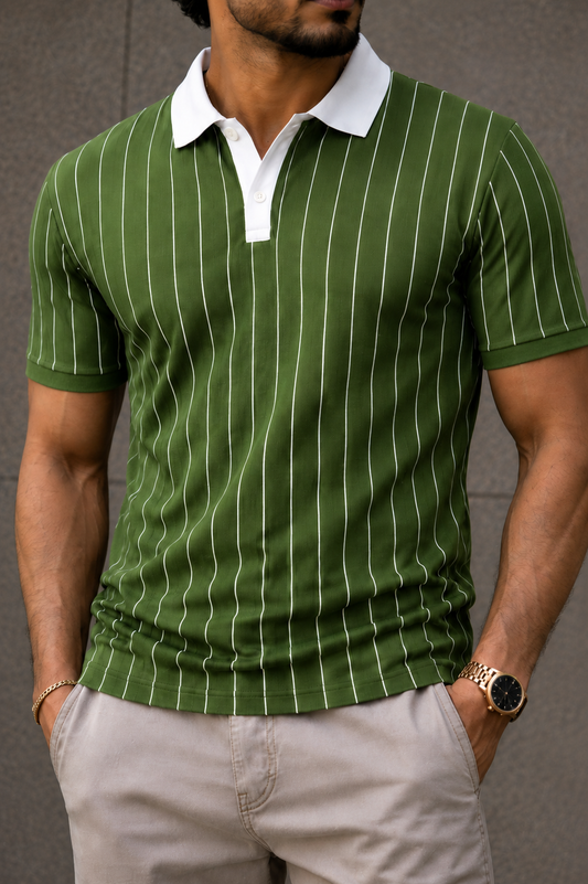 7Colors Bottle Green Polo Tshirt - Smart Essentials™