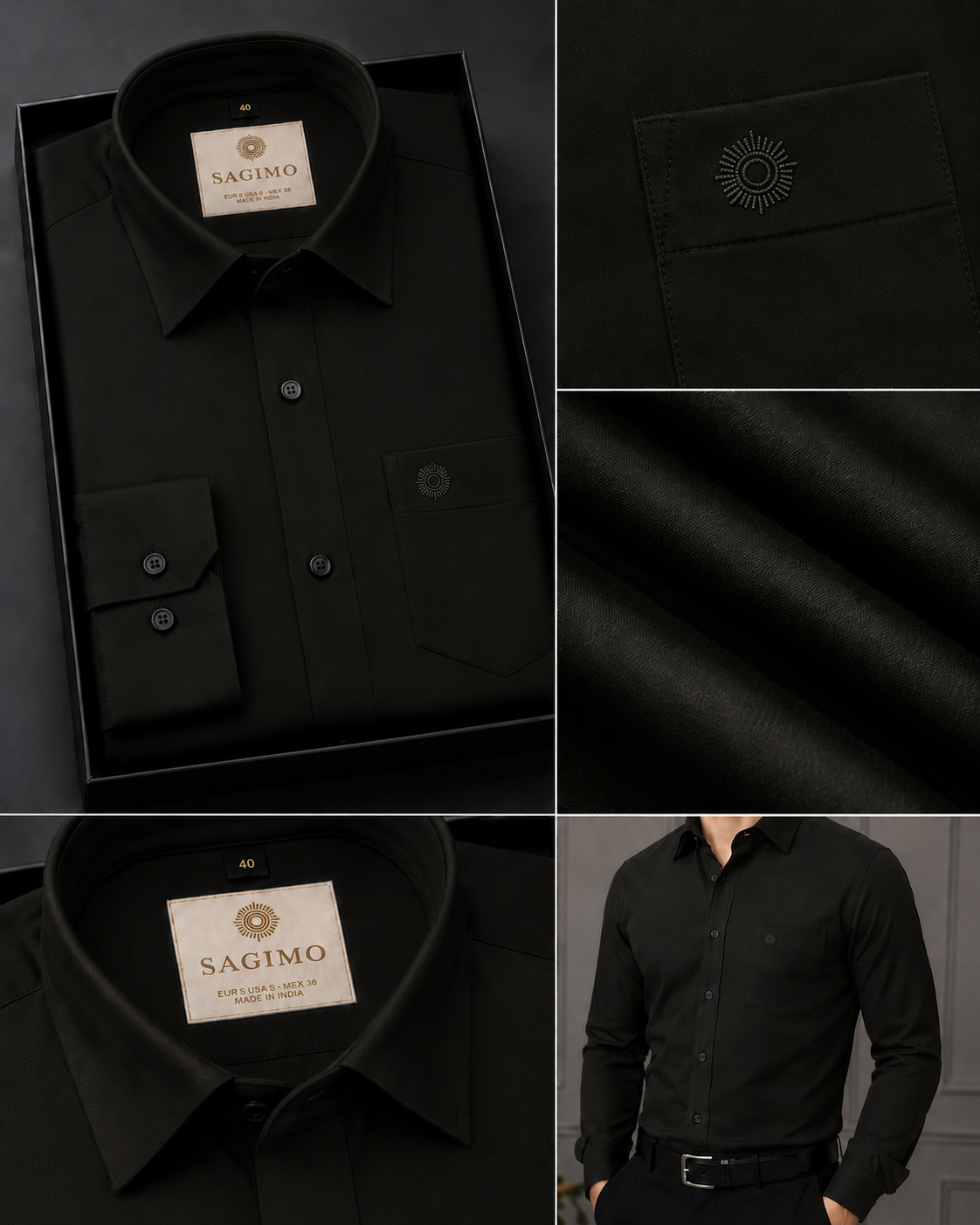 SAGIMO Shadow Olive Slim Fit Shirt – Smart Elegance™