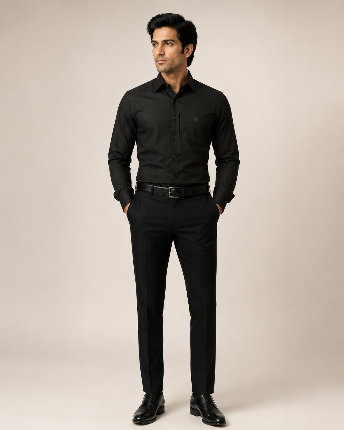 SAGIMO Shadow Olive Slim Fit Shirt – Smart Elegance™
